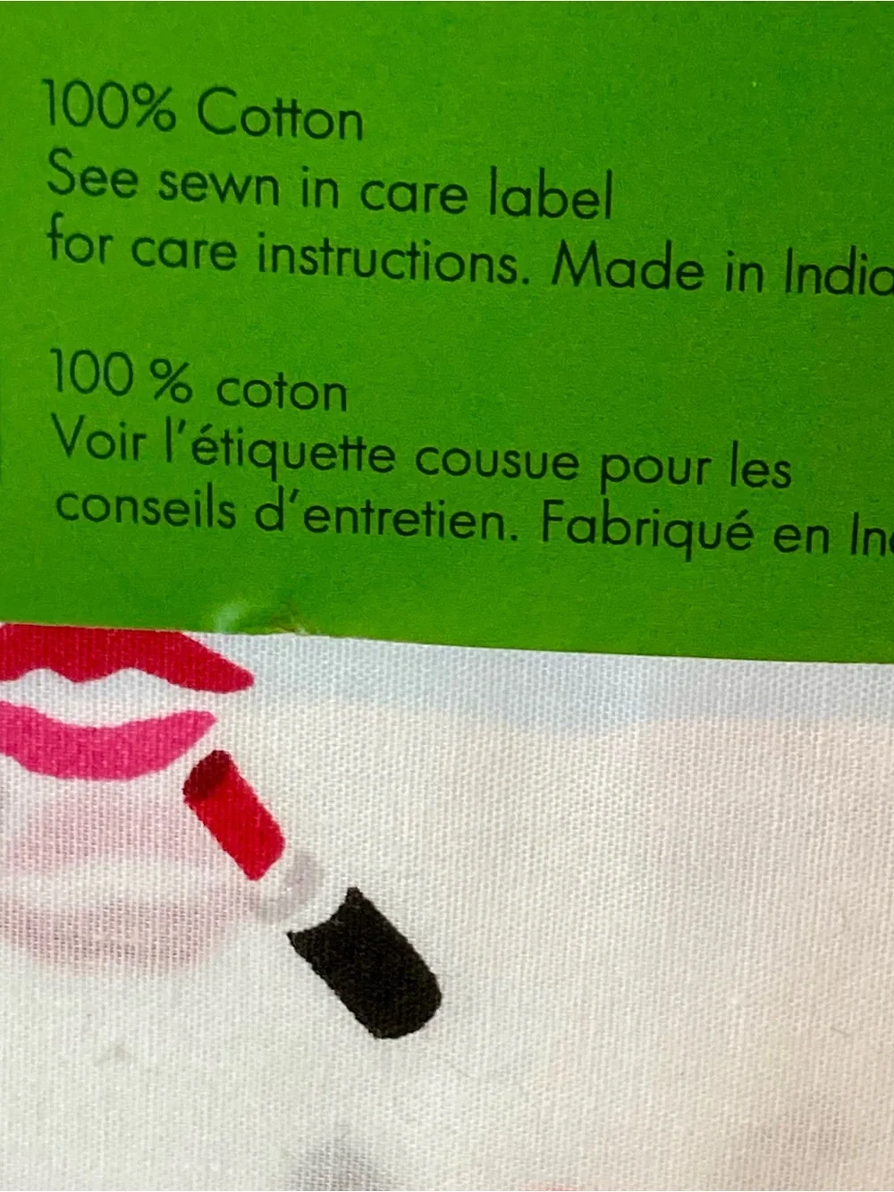 NWT kate spade New York White Sheet Set with Red Lips and Black Lipstick Print